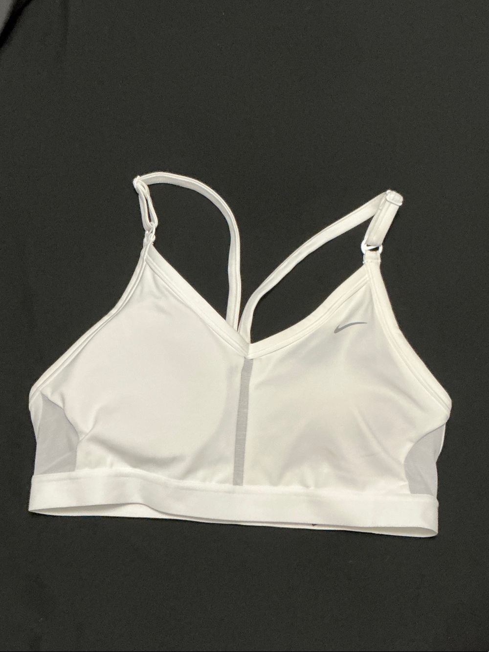 Nike White Lightweight  Sports Bra